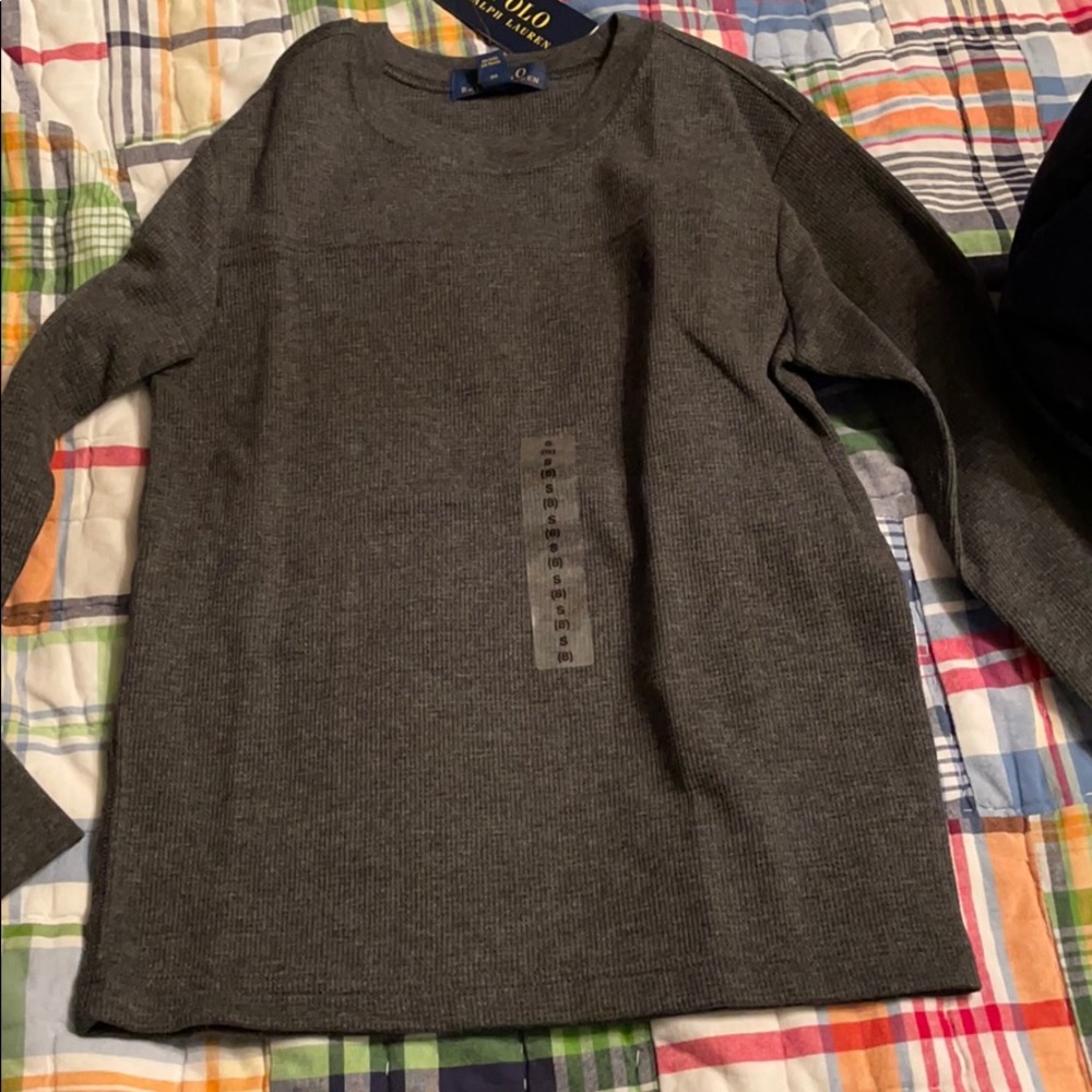 NWT POLO Ralph Lauren gray thermals